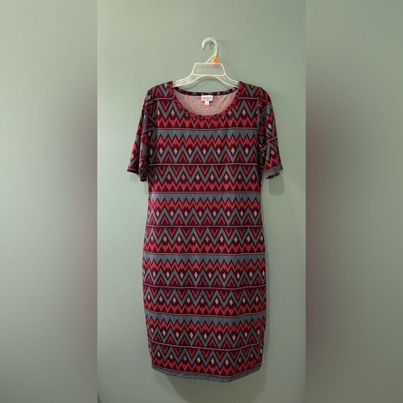 NWOT … LULAROE “Size: L” Zig Zag “Julia” Dress - Picture 1 of 3
